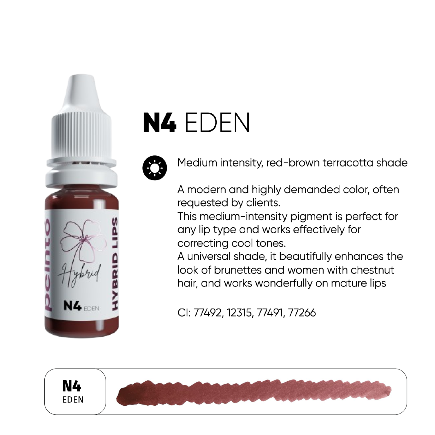 PEINTO ტუჩის პიგმენტები N4 Eden